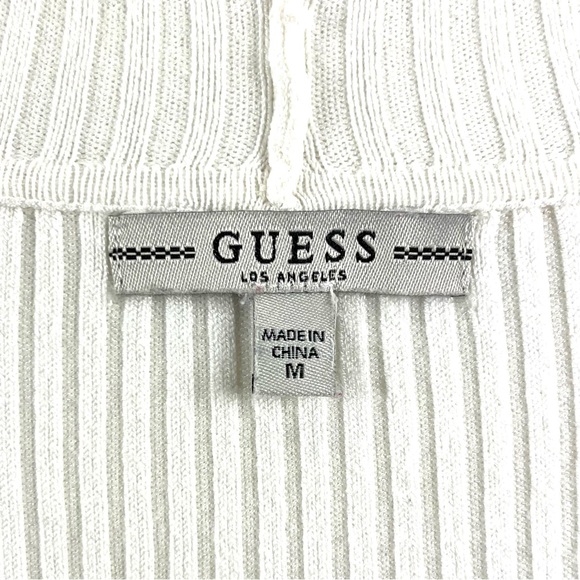 Guess Holly Logo White Turtleneck Sweater - Picture 6 of 8